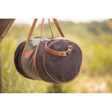 Pénélope Canvas Bowl Bag Large Model - Khaki & Black - Pénélope - Equiluxe Tack