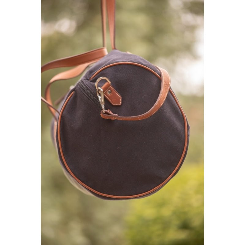 Pénélope Canvas Bowl Bag Large Model - Khaki & Black - Pénélope - Equiluxe Tack