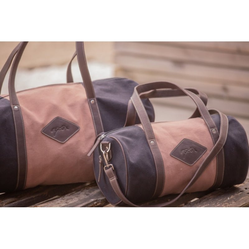 Pénélope Canvas Bowl Bag Medium Model - Pink & Black - Pénélope - Equiluxe Tack