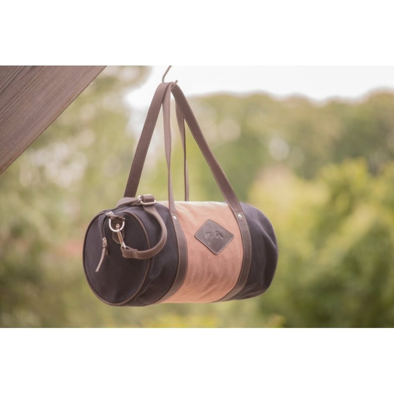 Pénélope Canvas Bowl Bag Medium Model - Pink & Black - Pénélope - Equiluxe Tack