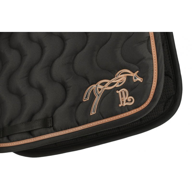 Pénélope Classic Point Sellier Saddle Pad - Black & Caramel - Pénélope - Equiluxe Tack