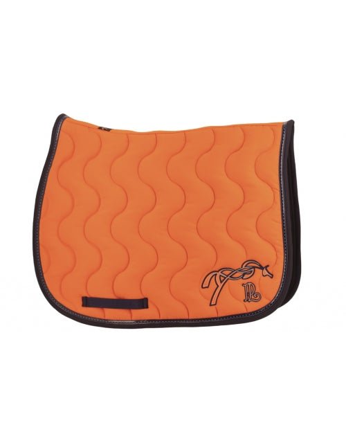 Pénélope Classic Point Sellier Saddle Pad - Orange & Navy - Pénélope - Equiluxe Tack