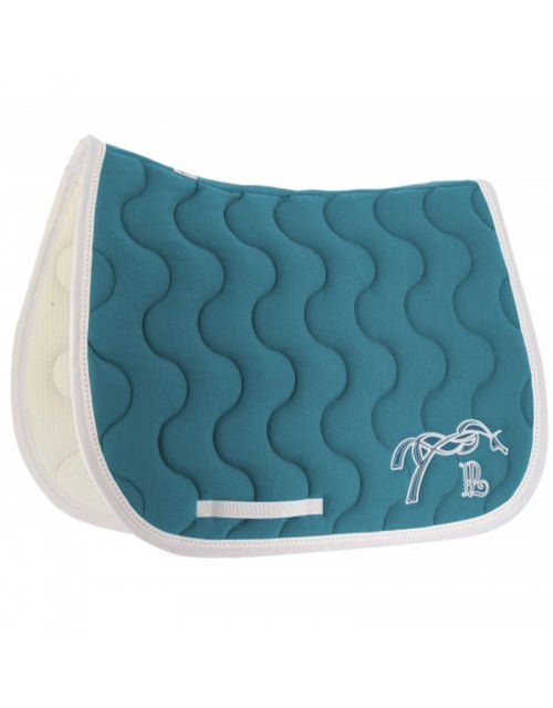Pénélope Classic Point Sellier saddle pad - Peacock Blue & White - Pénélope - Equiluxe Tack