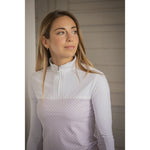Pénélope Debbie Long - Sleeve Show Polo Shirt - White & Pink - Pénélope - Equiluxe Tack