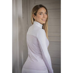 Pénélope Debbie Long - Sleeve Show Polo Shirt - White & Pink - Pénélope - Equiluxe Tack