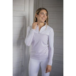 Pénélope Debbie Long - Sleeve Show Polo Shirt - White & Pink - Pénélope - Equiluxe Tack