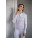 Pénélope Debbie Long - Sleeve Show Polo Shirt - White & Pink - Pénélope - Equiluxe Tack