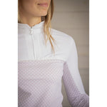 Pénélope Debbie Long - Sleeve Show Polo Shirt - White & Pink - Pénélope - Equiluxe Tack