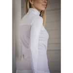 Pénélope Debbie Long - Sleeve Show Polo Shirt - White & Pink - Pénélope - Equiluxe Tack