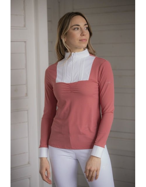 Penelope Florence Long Sleeve Show Shirt - Terracotta - Pénélope - Equiluxe Tack