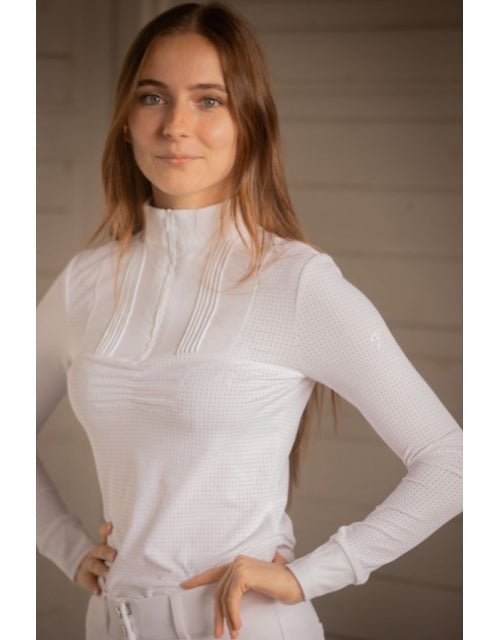 Penelope Florence Long Sleeve Show Shirt - White - Penelope - Equiluxe Tack