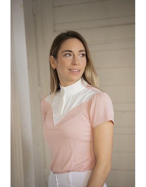 Pénélope Las Honey Short - sleeved Show Polo Shirt - Pink - Pénélope - Equiluxe Tack
