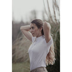Pénélope Las Honey Short - sleeved Show Polo Shirt - White - Pénélope - Equiluxe Tack