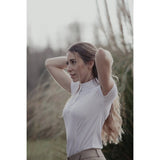 Pénélope Las Honey Short - sleeved Show Polo Shirt - White - Pénélope - Equiluxe Tack