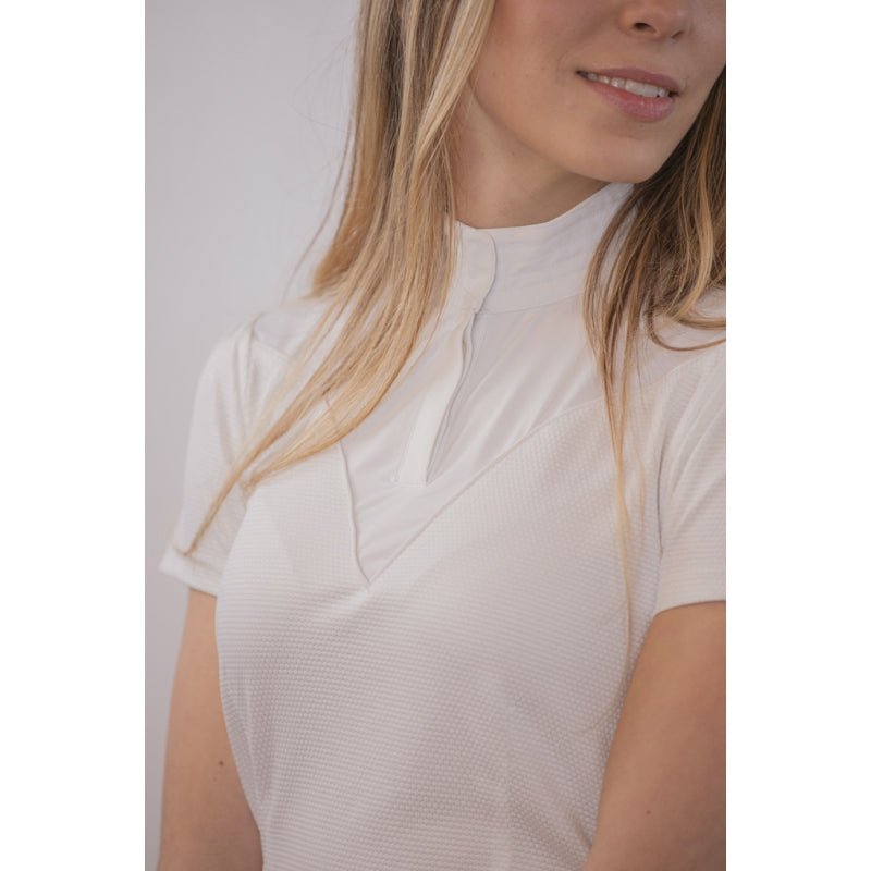 Pénélope Las Honey Short - sleeved Show Polo Shirt - White - Pénélope - Equiluxe Tack