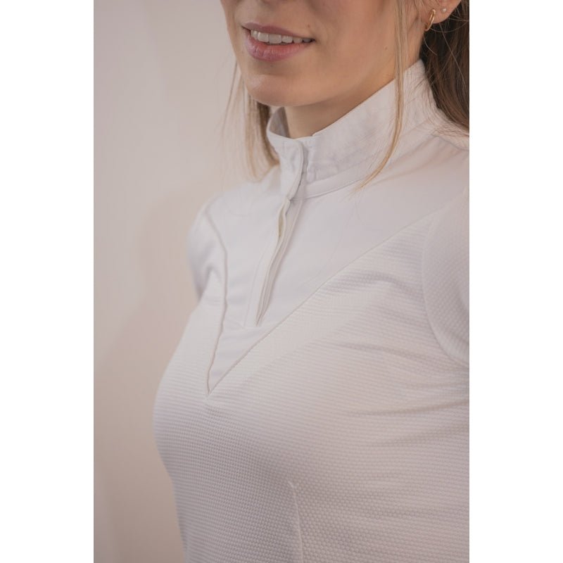 Pénélope Las Honey Short - sleeved Show Polo Shirt - White - Pénélope - Equiluxe Tack