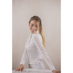 Pénélope Long Sleeve Las Honey Show Polo Shirt - White - Pénélope - Equiluxe Tack