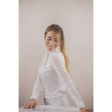 Pénélope Long Sleeve Las Honey Show Polo Shirt - White - Pénélope - Equiluxe Tack