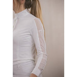 Pénélope Long Sleeve Las Honey Show Polo Shirt - White - Pénélope - Equiluxe Tack