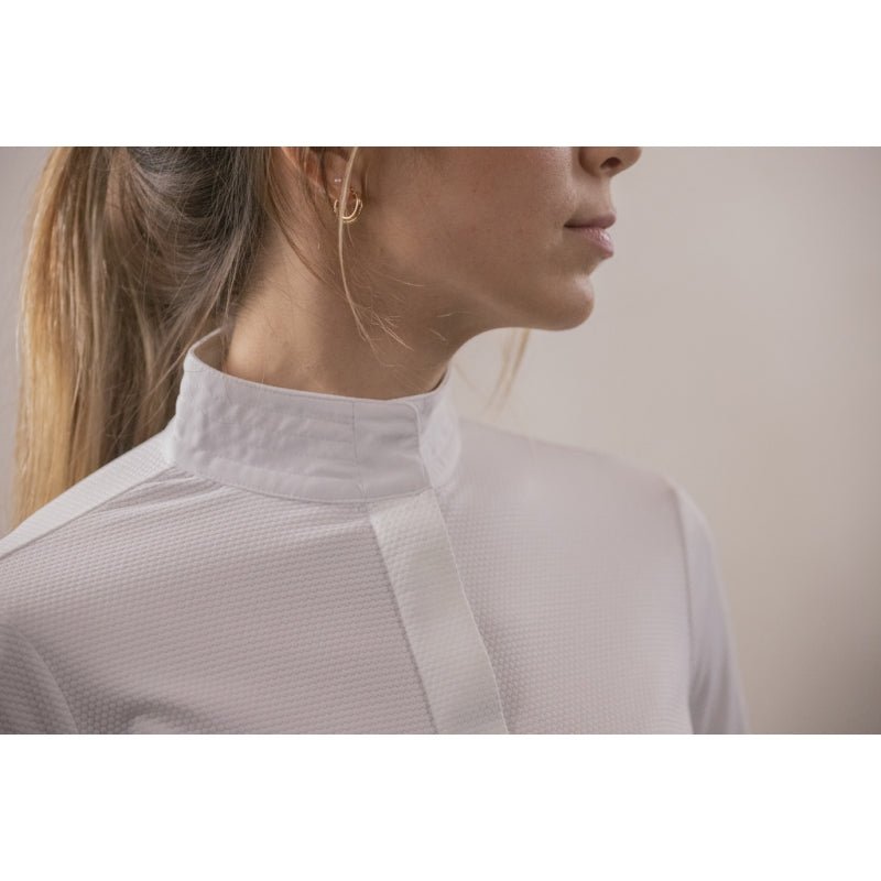 Pénélope Long Sleeve Las Honey Show Polo Shirt - White - Pénélope - Equiluxe Tack