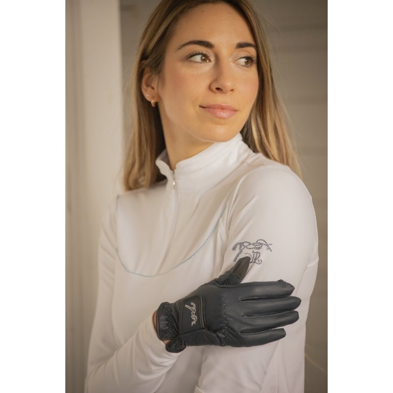 Pénélope Lyoni Riding Gloves - Navy - Pénélope - Equiluxe Tack