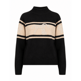 Penelope Noris Pullover Sweater - Black & Camel - Equiluxe Tack