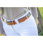 Pénélope Pearl Belt - Brandy & Turquoise - Pénélope - Equiluxe Tack
