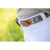 Pénélope Pearl Belt - Brandy & Turquoise - Pénélope - Equiluxe Tack
