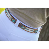 Pénélope Pearl Belt - Brandy & Turquoise - Pénélope - Equiluxe Tack