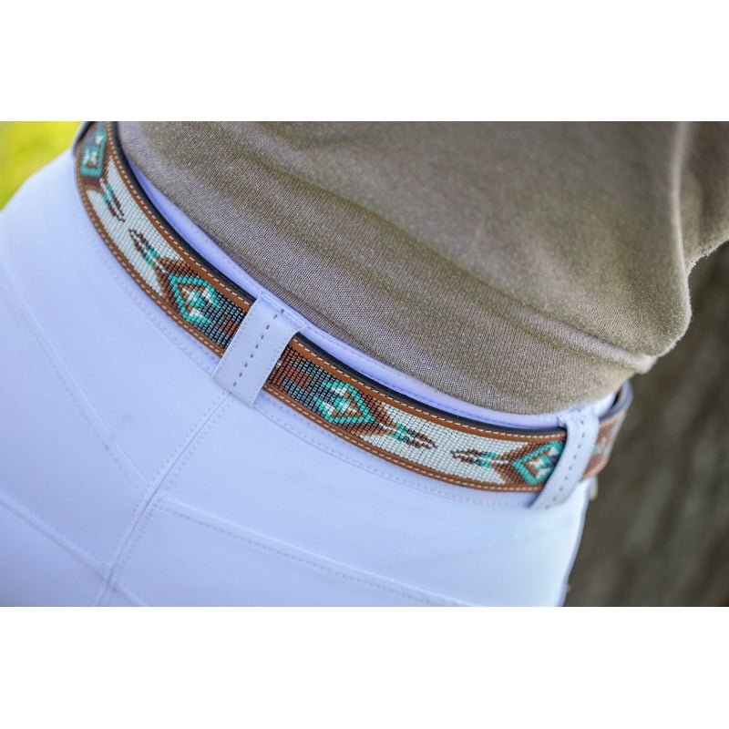 Pénélope Pearl Belt - Brandy & Turquoise - Pénélope - Equiluxe Tack