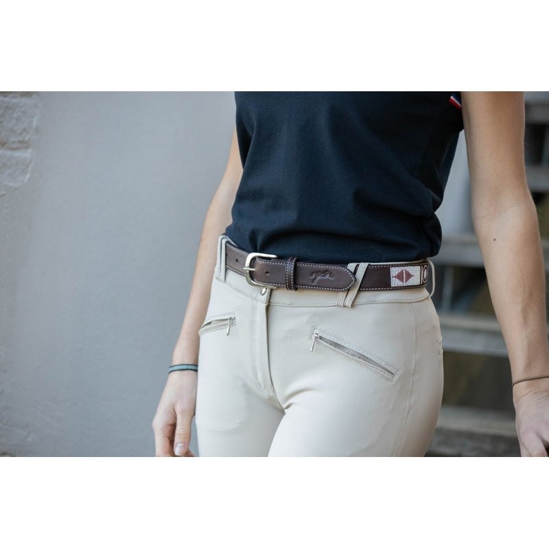 Pénélope Pearl Belt - Havana & Pink - Pénélope - Equiluxe Tack