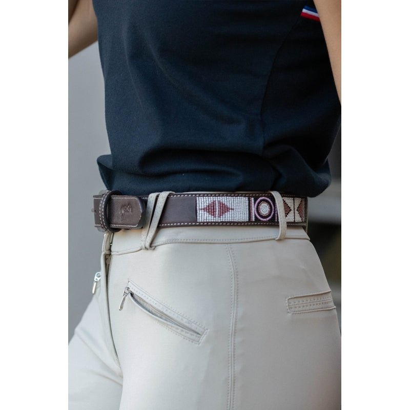 Pénélope Pearl Belt - Havana & Pink - Pénélope - Equiluxe Tack