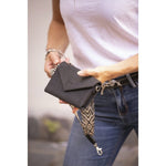 Pénélope Perforated New Phone Pocket - Black - Pénélope - Equiluxe Tack