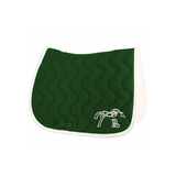 Pénélope Point Sellier Classic Saddle pad - Dark green & white - Pénélope - Equiluxe Tack