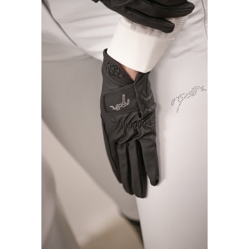 Pénélope Prisma Strass Gloves - Black - Pénélope - Equiluxe Tack