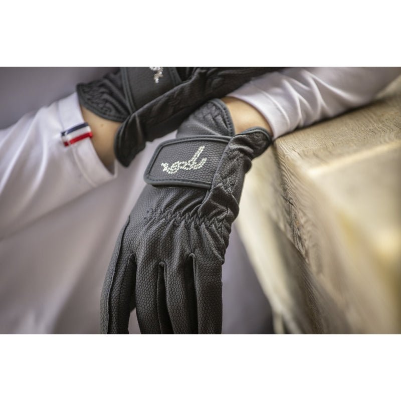 Pénélope Prisma Strass Gloves - Navy - Pénélope - Equiluxe Tack