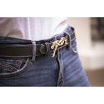 Pénélope Signature Perforated Leather Belt - Blue - Pénélope - Equiluxe Tack