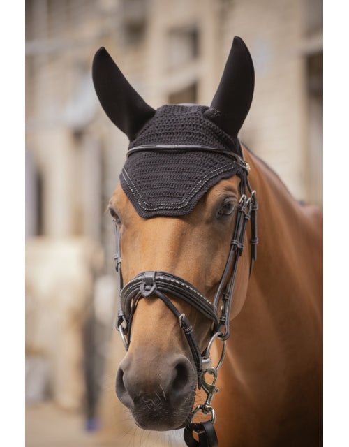Pénélope Soundless Strass Fly Veil - Black - Pénélope - Equiluxe Tack