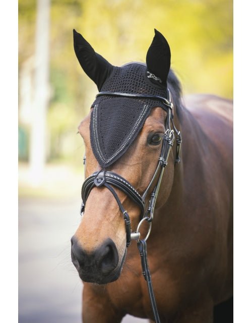 Pénélope Strass Long Fly Veil - Black - Pénélope - Equiluxe Tack