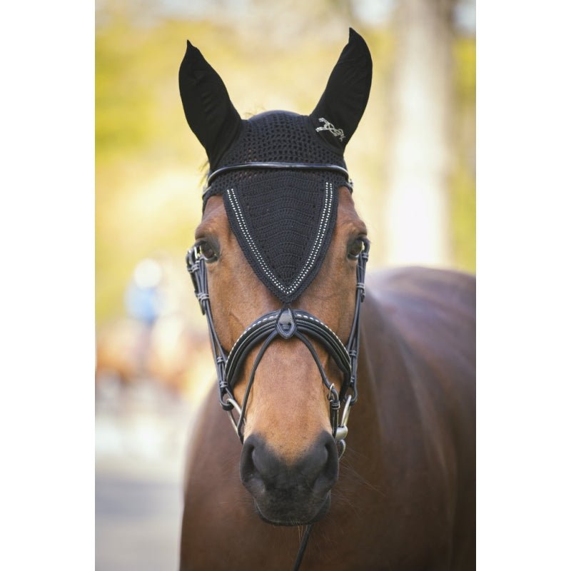 Pénélope Strass Long Fly Veil - Black - Pénélope - Equiluxe Tack