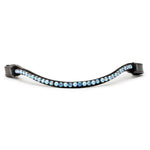 Perfectly Pearl Parisian Blue - Crystal Slimline Browband with Snaps - Halter Ego® - Equiluxe Tack