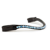 Perfectly Pearl Parisian Blue - Crystal Slimline Browband with Snaps - Halter Ego® - Equiluxe Tack