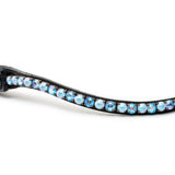 Perfectly Pearl Parisian Blue - Crystal Slimline Browband with Snaps - Halter Ego® - Equiluxe Tack