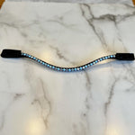 Perfectly Pearl Parisian Blue - Crystal Slimline Browband with Snaps - Halter Ego® - Equiluxe Tack