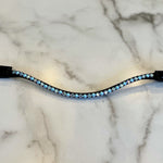 Perfectly Pearl Parisian Blue - Crystal Slimline Browband with Snaps - Halter Ego® - Equiluxe Tack