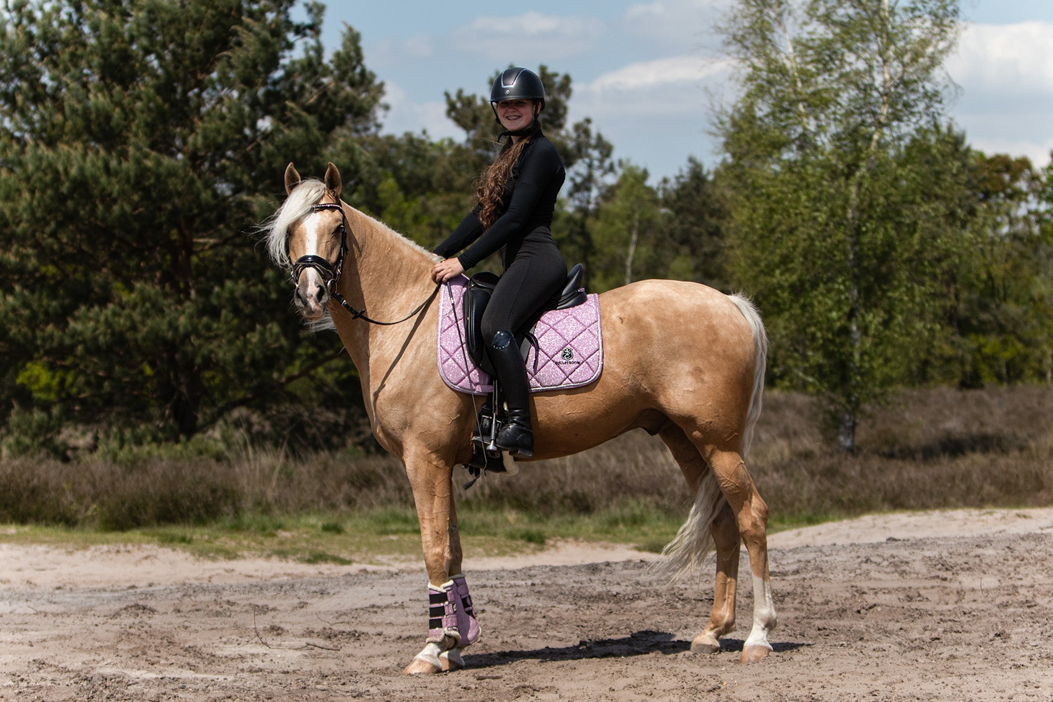 Pink Mist Brushing Boots - Equestroom - Equiluxe Tack