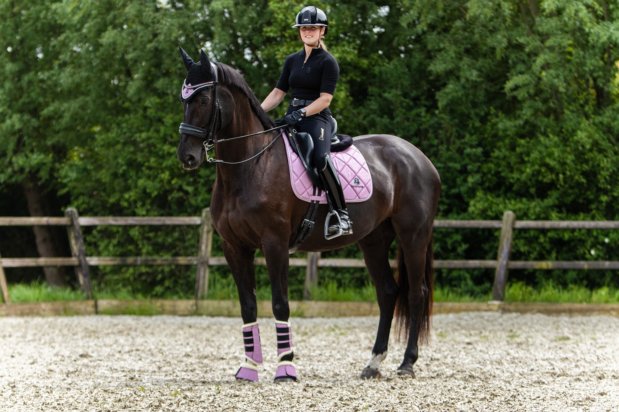 Pink Mist Saddle Pad Set - Equestroom - Equiluxe Tack