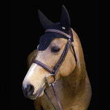 Plughz Black Sound Off 2 Square Front Pony Ear Net - Plughz - Equiluxe Tack