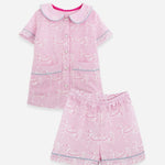 Ponyland Short Sleeve | Blossomare Print Feather Pink | Children's PJ'S - Rönner - Equiluxe Tack