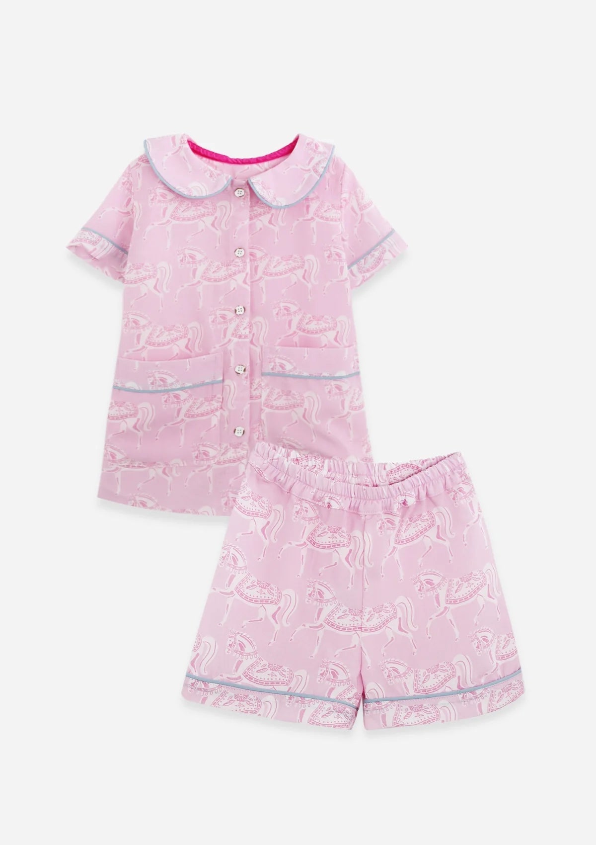 Ponyland Short Sleeve | Blossomare Print Feather Pink | Children's PJ'S - Rönner - Equiluxe Tack